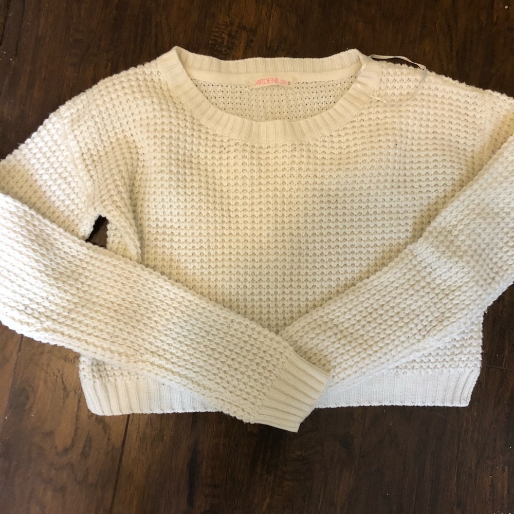 White knit crop top women's Ardene's